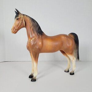 Vintage Diamond P Brown, Black & White Horse Model #664 Hong Kong